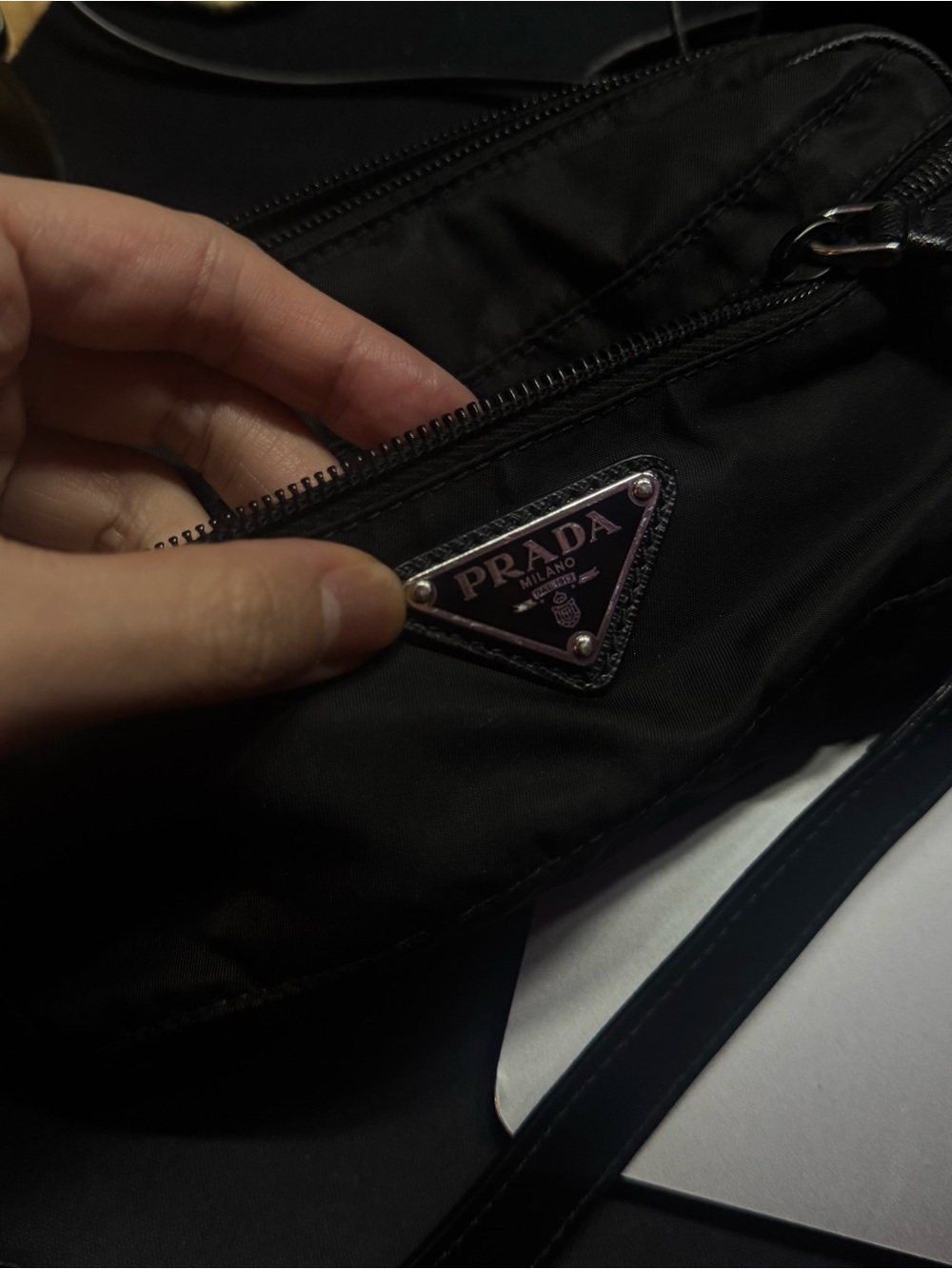 Prada Black Nylon Belt Bag authentic
